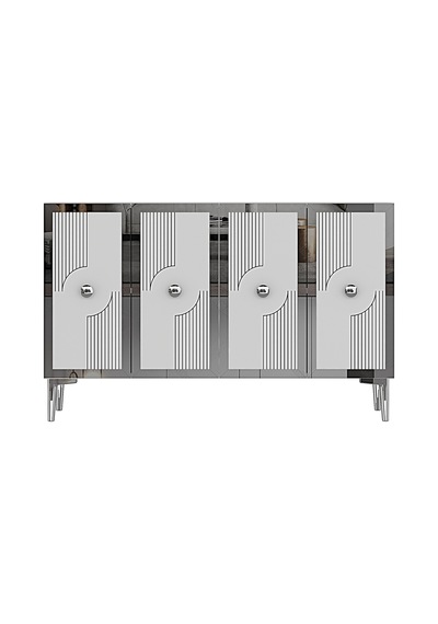 Ka1216bs Pega Konsol Ve Tv Sehpası Beyaz-silver 120cm