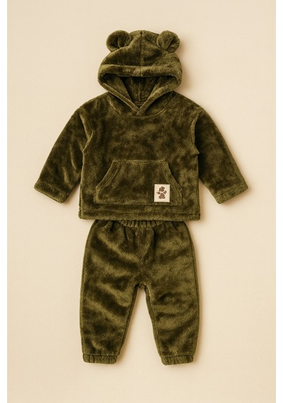 Uğur Bebe Haki Yeşil Ultra Yumuşak Polar Kapüşonlu Takım Sıcacık, Modern Ve Premium Konfor Haki Haki Uğur Bebe Haki Yeşil Ultra Yumuşak Polar Kapüşonlu Takım Sıcacık, Modern Ve Premium Konfor Haki Haki