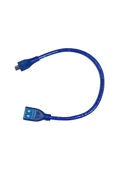 Tablet Telefon Usb Dişi Micro Erkek Otg Kablo 30cm Mavi 1adet