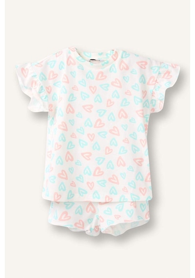 Defacto Baskılı 2li Ecru Pijama Takımı Kız Bebek H9309a526smer233 Ekru-er233