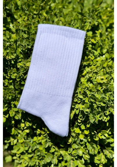 Lousocks Unisex Beyaz Düz Renk Tenis Spor Çorabı