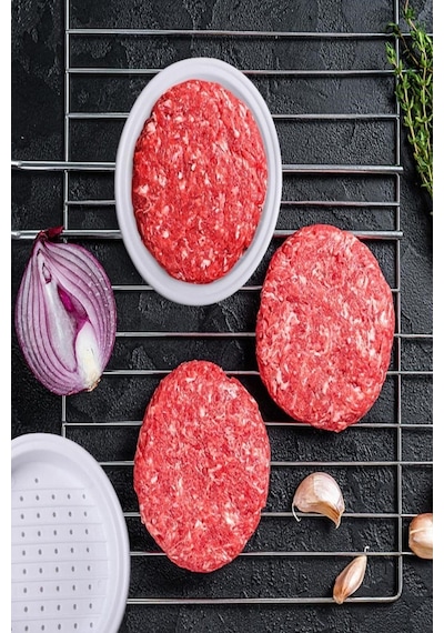 Hamburger Ve Köfte Şekillendirici Pratik Köfte Kalıbı Hamburger Pres Aparatı Hamburger Kalıbı Beyaz