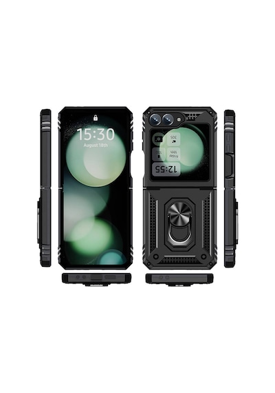 Galaxy Uyumlu Z Flip 6 Kılıf Tchs Vega Kapak - Mavi Mavi