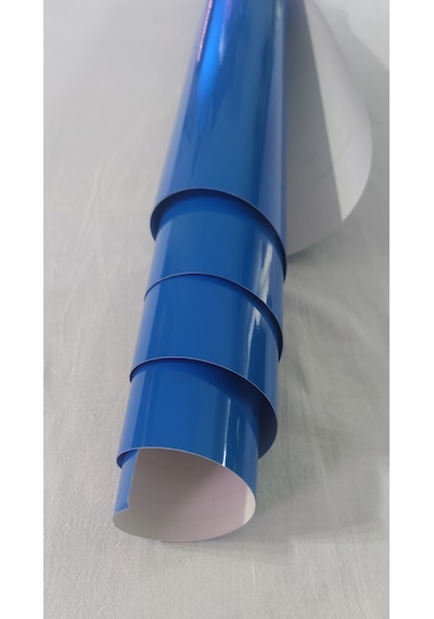 Mavi Renk Dayanıklı Araç Motor Mobilya Folyosu 126cm X 30 Cm