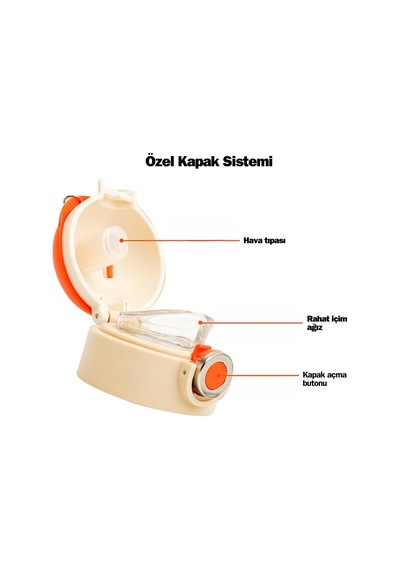 Cocosmile 580ml Silikon Gövde Düğme Desenli Rahat İçim Tritan Çocuk Matarası Mavi