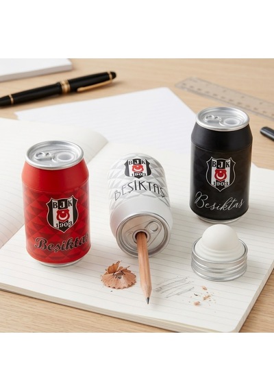 Beşiktaş Lisanslı Kutu İçecek Tasarımlı Hazneli Kalemtıraş Bjk 1903 Taraftar Kırtasiye - 9027027140169