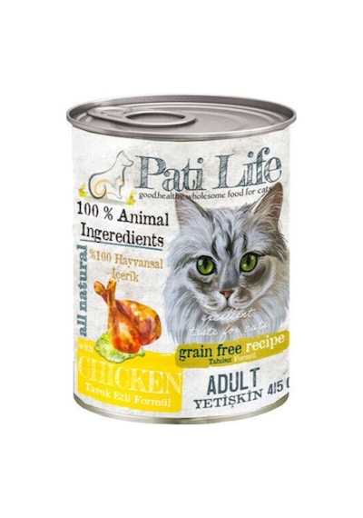 Pati Life Tavuk Etli Yetişkin Kedi Konserve Mama 6 x 415 G