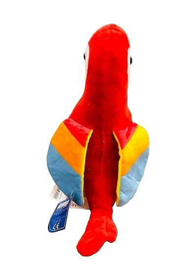 Peluş Oyuncak Kırmızı Papağan Kuş 30 Cm Kırmızı