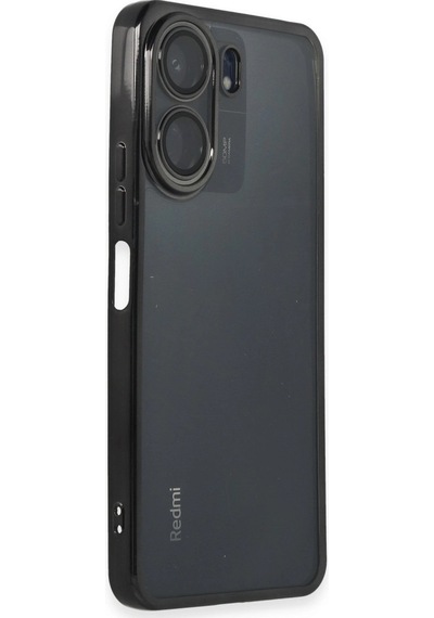 Xiaomi Redmi 13c Kılıf Razer Lensli Silikon - Siyah -