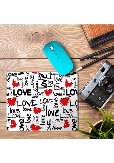 Love Kalp Sevgi Baskılı Mousepad Mouse Pad