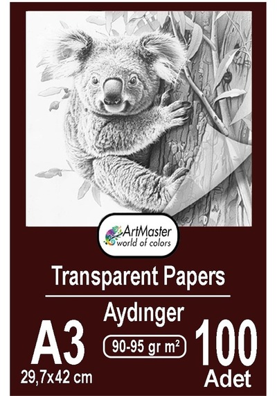 Aydınger Kağıdı A3 90-95 Gr Eskiz Kağıdı 100 Adet Artmaster Aydınger Kağıt 29,7x42 Cm Buzlu Mumlu Kağıt Çizim Kağıdı