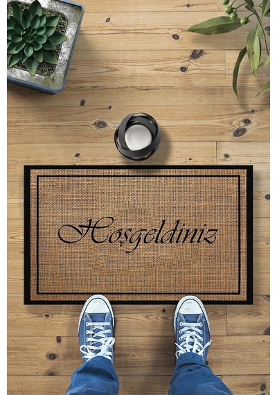 Hoşgeldiniz Desenli Kapı Önü Halı Paspas 40 X 60 Cm Çok Renkli