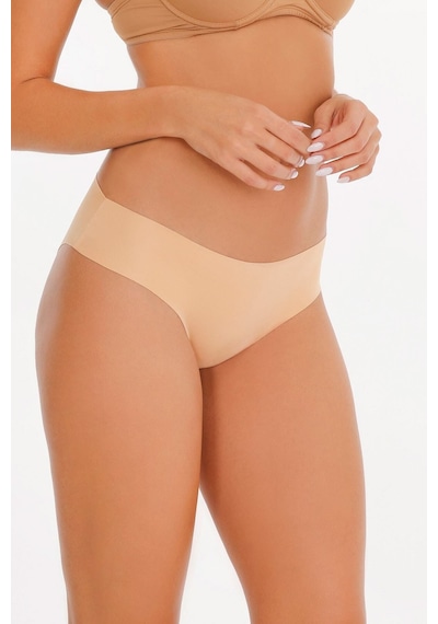 Sensu Kadın Lazer Kesim Düşük Bel Beli Lastikli Slip Külot 3'lü Paket Set Ten Ten