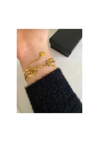 Zincir Model Çelik Bileklik Sarı - 675655950 Sarı