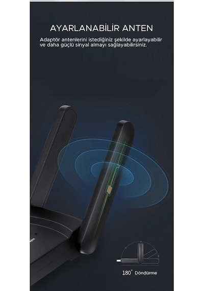 2.4/5 Uyumlu Ghz Kablosuz Usb 3.0/2.0/1.1 Mac Windows Linux Uyumlu 1300mbps Wi-fi Adaptörü