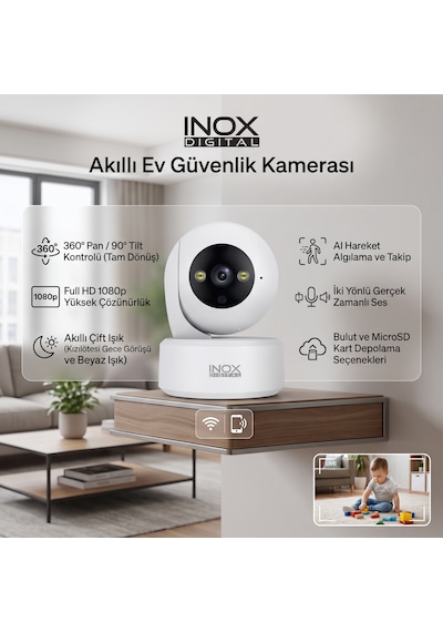 Inox-x108 3mp Wifi İç Ortam Ptz Kamera Hieasy