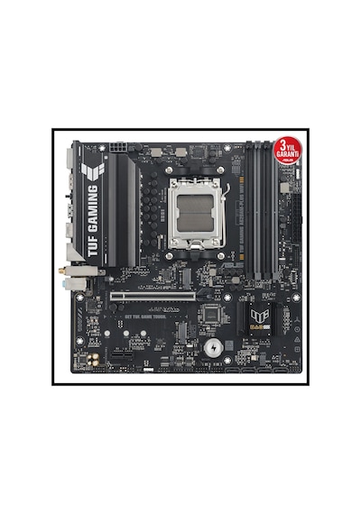 Asus Tuf Gamıng A620am-plus Wıfı, 4xddr5, 2x M.2, Hdmı, 2xdp, Wi-fi 6, Bluetooth V5.3, Am5 Soket Gam