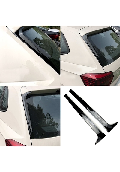 Volkswagen Polo Spoiler Kenar Çıtası Parlak Siyah Mk6 2018 Sonras
