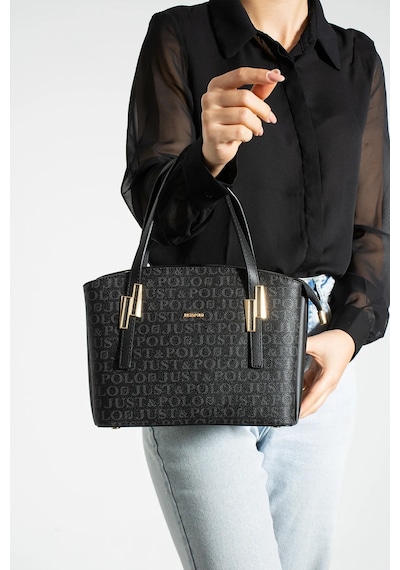 Just Polo Kadın 5 Bölmeli El Omuz Çantası Ve Cüzdanı Kombin 4030mh 2066mh Siyah 31363199