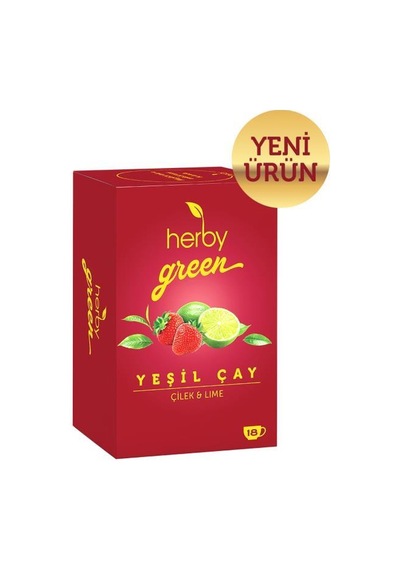 Herby Çilek ve Lime Yeşil Çay 3 x 18'li