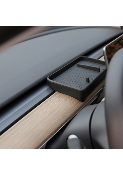 Tesla Model Y - Model 3 Silikon Ekran Arkasına Takılan Düzenleyici - Siyah