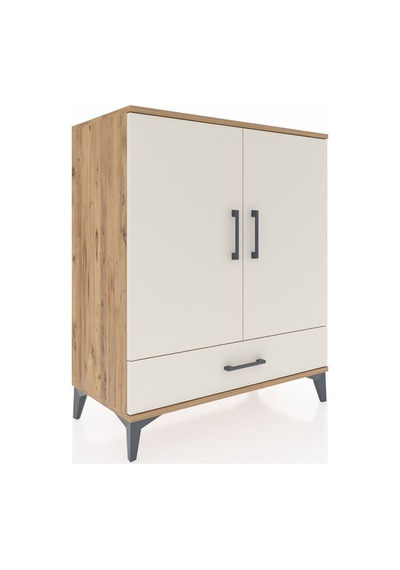 Hyperion Şifonyer 3 Raflı Tek Çekmeceli 2 Kapaklı 88x44x106 Ç... Çam