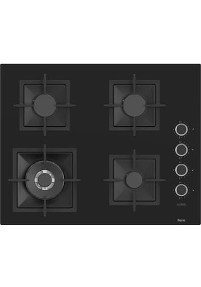 Fryart XE63MI - SC405 - D077 FlowArt  Black Plus 3'lü Cam Ankastre Set