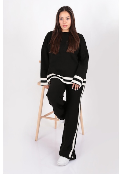 Fashion Friends 24k0255k1 Kadın Triko Takım Siyah