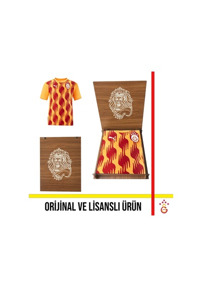 Galatasaray Lisanslı Puma A Takım Sarı - Kırmızı Antreman T-shirt Aslan Ahşap Kutulu 77969304