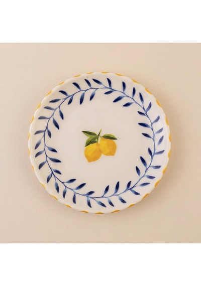 Güral Limon Desenli 4lü Porselen Tatlı Tabağı Seti 17 Cm Diğer
