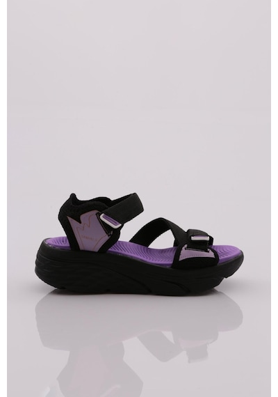 Dgn 0148 Kadin Sandalet 0148-2265-R1619 Lila - Siyah