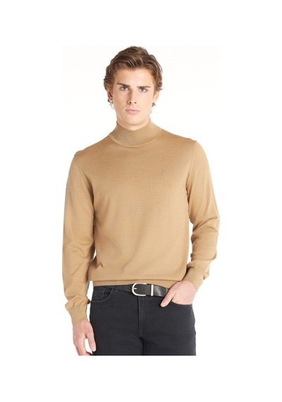 Ted Baker Camel Erkek Yarım Balıkçı Yaka Kazak Tbmrkw1044