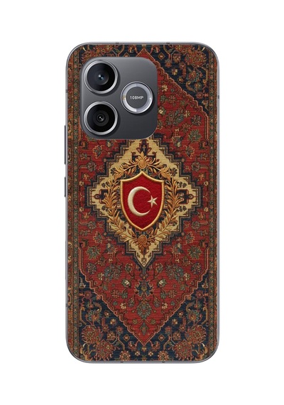 Honor 600 Uyumlu Türkiye Bayraklı Halı Baskılı Silikon Kılıf Renkli