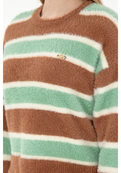 U.S. Polo Assn. Kadın Camel Bisiklet Yaka Kazak 50293145-VR015