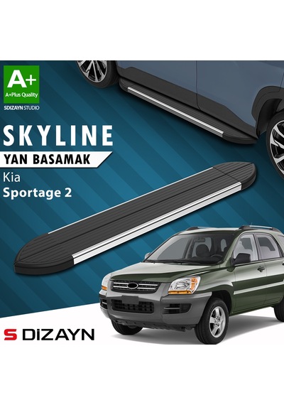 S-dizayn Kia Sportage 2 Skyline Krom Yan Basamak 173 Cm 2004-2010 A+ Kalite