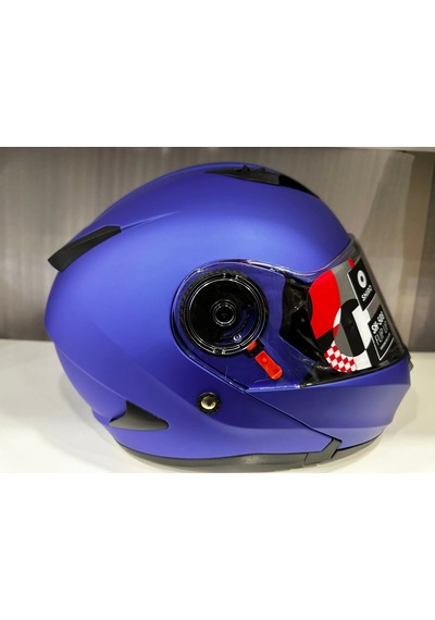 Shiro SH-508 Çene Açılır Kapalı Kask Mat Mavi