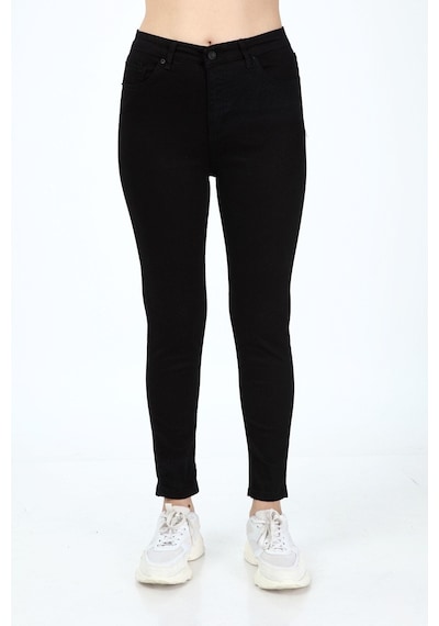Kadın Dar Paça Jeans Siyah