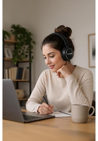 Bluetooth Kulaklık Kulak Üstü Kablosuz Kulaklık Hd20 Siyah