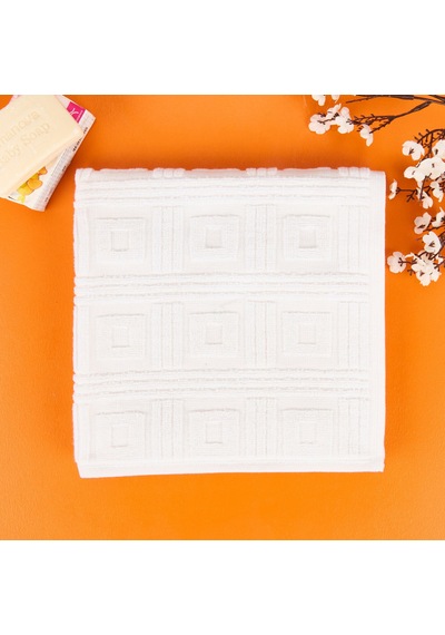 Soft Kybele Ayak Havlusu - Beyaz - 50x80 Cm Renkli