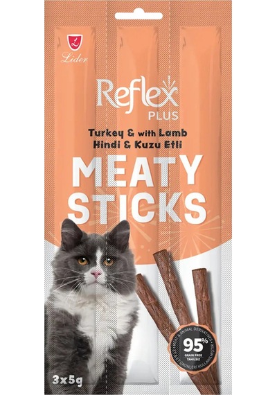 Meaty Sticks Hindi Ve Kuzu Etli Kedi Ödül Çubuğu 3x5gr