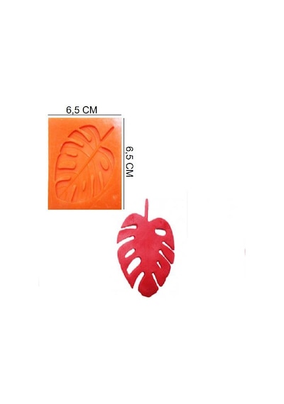 Şeker Hamur Kalıbı Silikon Yaprak 6,5 6,5 Cm