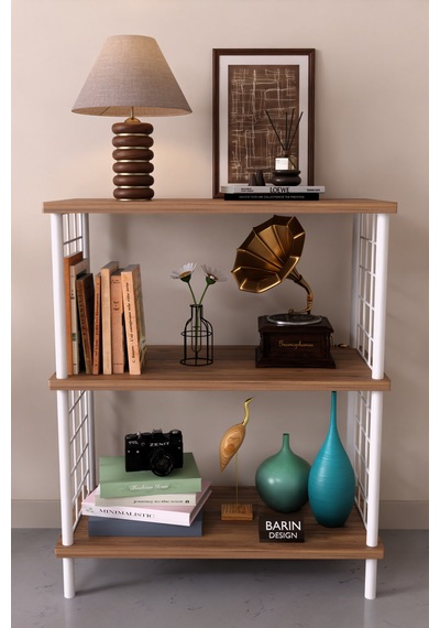 3 Raflı Çevir Tak Beyaz Telli Metal Gövdeli Çok Amaçlı Salon Rafı Ve Kitaplık Salon Organizeri Atlantik Çam 3 Raflı Çevir Tak Beyaz Telli Metal Gövdeli Çok Amaçlı Salon Rafı Ve Kitaplık Salon Organizeri Atlantik Çam