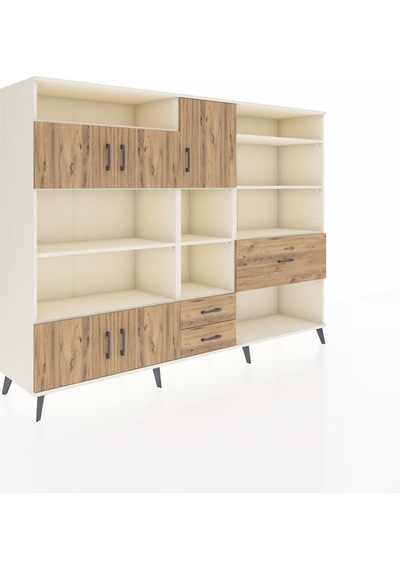 Hyperion Dolap 13 Raflı 3 Çekmeceli 5 Kapaklı 220x44x163 Aytaşı-ç Aytaşı-çam
