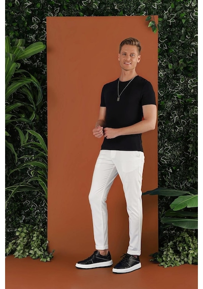 Efor P 1122 Slim Fit Ekru Spor Pantolon Ekru