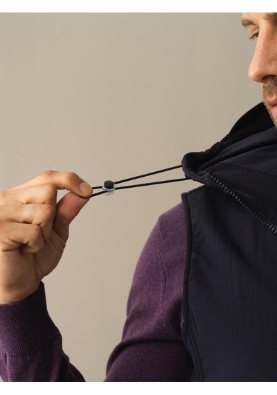 Xint Lacivert Regular Fit Kapüşonlu Polar Yelek 195044