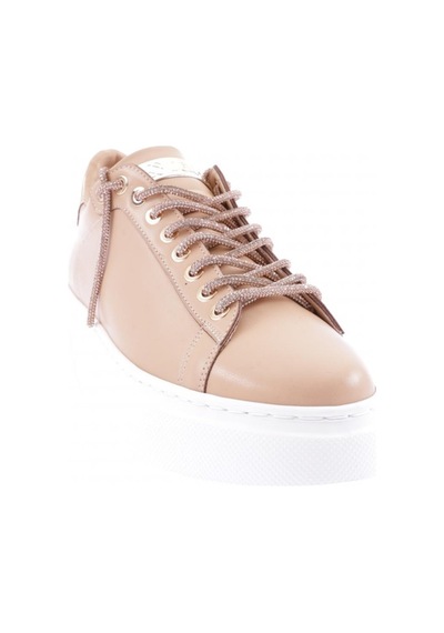 Dgn Es854-23y Kadin Kalin Taban Silver Taş Bağcikli Sneakers Ayakkabi ES854-2007-R12632 Ten