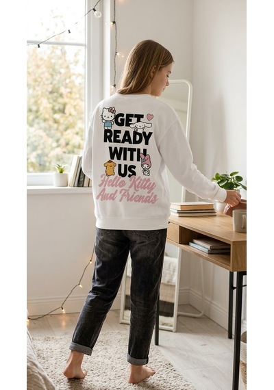 Emila Kids Hello Kitty Kız Çocuk Sweatshirt Beyaz