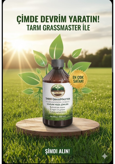 Grassmaster Sıvı Organomineral Çim Besini 500 Ml 500 CC