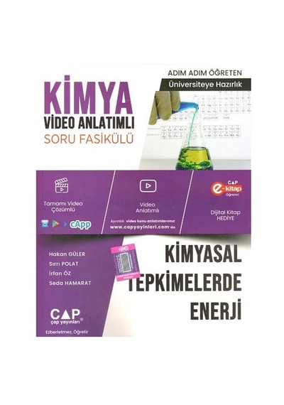 2025 Çap Yayınları Üniversiteye Hazırlık Kimya Kimyasal Tepkimelerde Enerji Konu Anlatımlı Soru Fasikülü