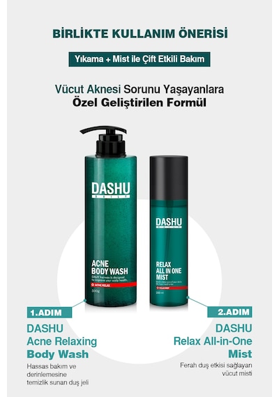 Dashu Daily Relax All İn One Mist Bha İçerikli, Akneye Eğilimli Ciltler İçin Nemlendirici Yüz Ve Vücut Misti